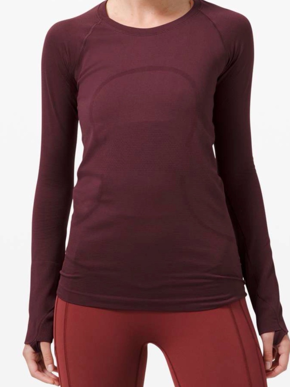 Lululemon Swiftly Tech Long Sleeve 2.0 Burgundy Size 12